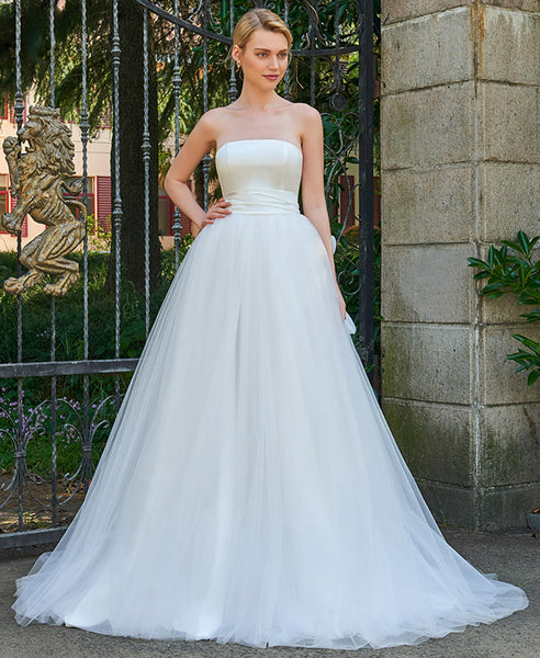 Elegant Strapless Bridal Ballgown