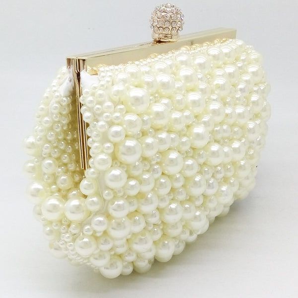 Pearl Beaded Clutch Purse