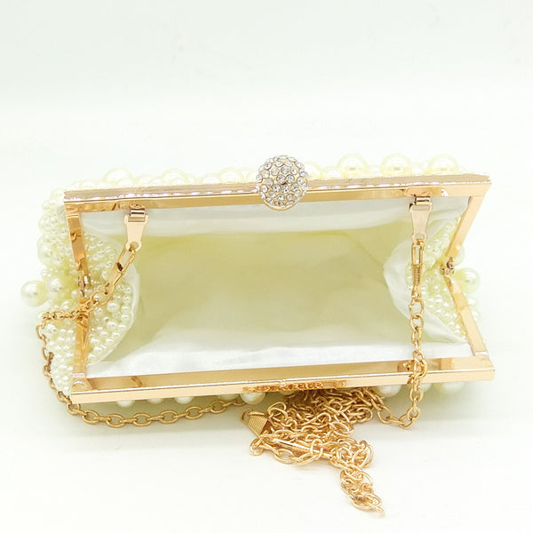 Pearl Beaded Clutch Purse