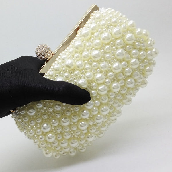 Pearl Beaded Clutch Purse