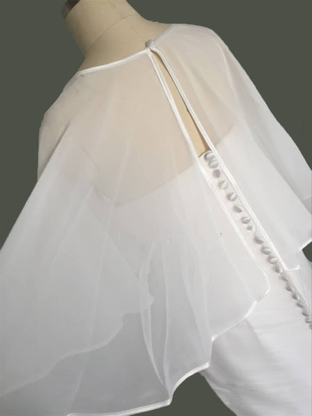 Chiffon Bridal Poncho Jacket