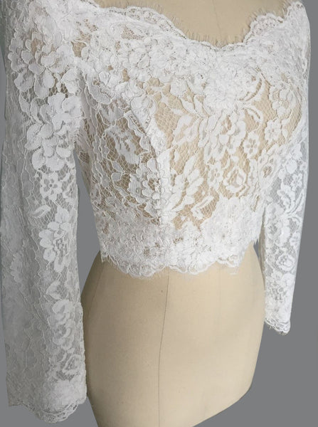 Lace Long Sleeved Bridal Bolero