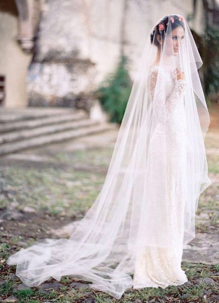 Soft Tulle Cut Edge 3 Meter Veil
