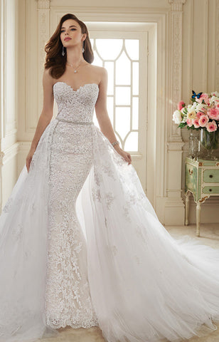 Strapless Two Piece Wedding Dress