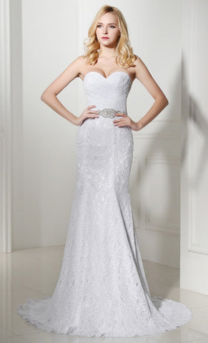 Classic Sweetheart Fit & Flare Lace Gown