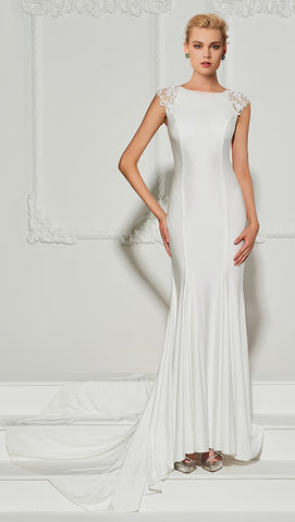 Chic & Modern Fitted Wedding Dress