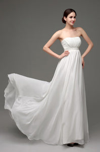 Flowy Chiffon Empire Wedding Dress