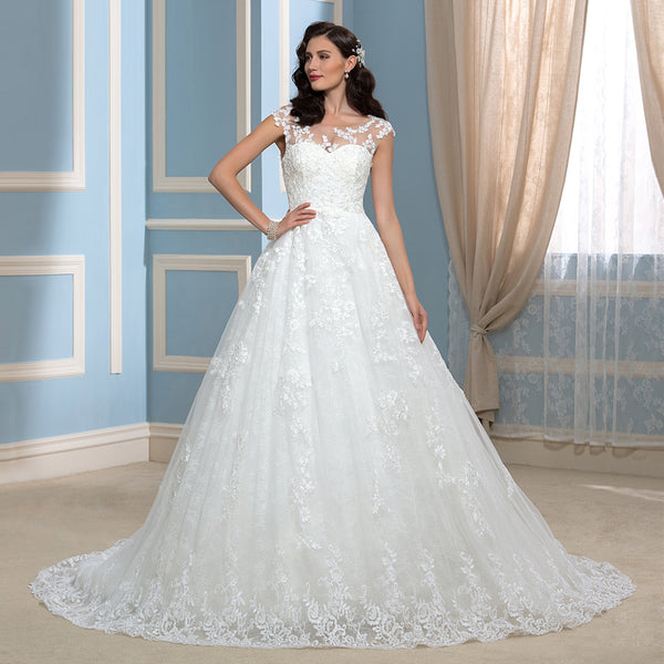 Vintage Lace Bridal Ball Gown