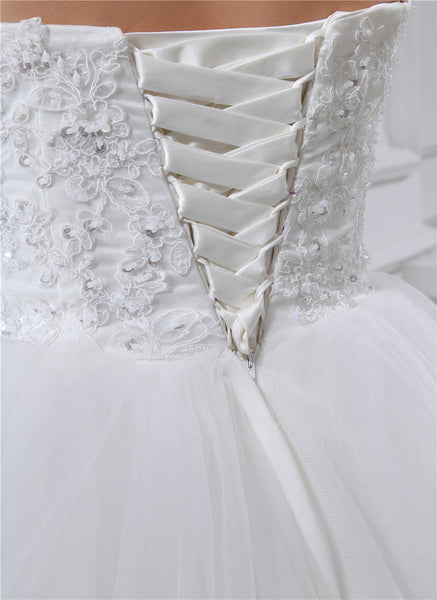 Sweetheart High Waist Wedding Dress