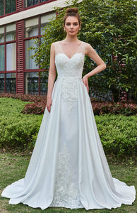 V-Neck A-Line Wedding Dress