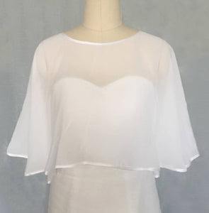 Chiffon Bridal Poncho Jacket