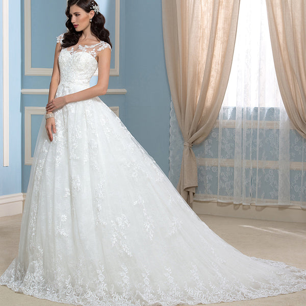 Vintage Lace Bridal Ball Gown