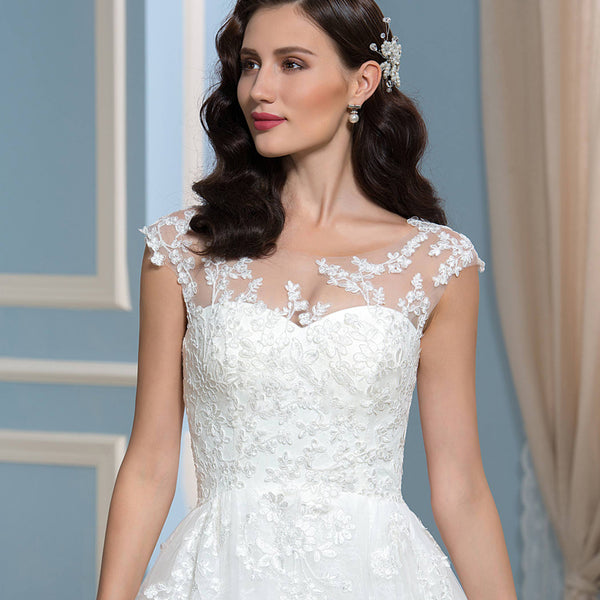 Vintage Lace Bridal Ball Gown