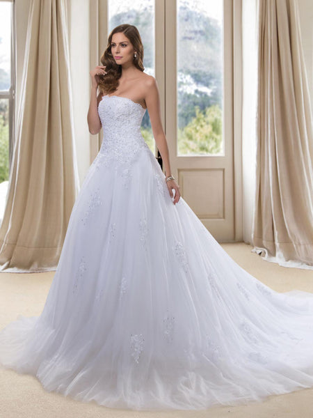 Chic A-Line Wedding Gown