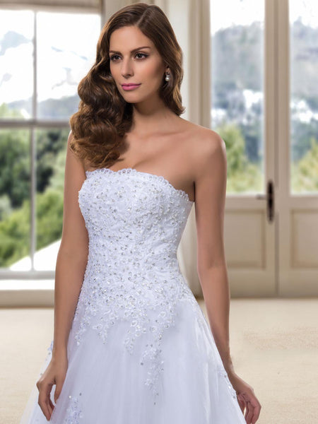 Chic A-Line Wedding Gown