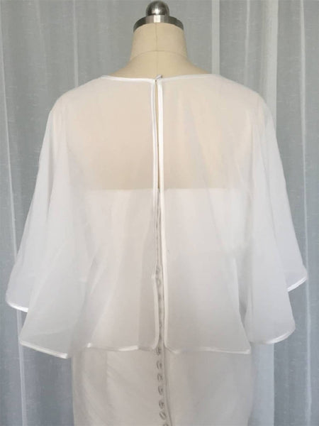 Chiffon Bridal Poncho Jacket