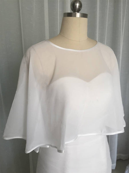 Chiffon Bridal Poncho Jacket