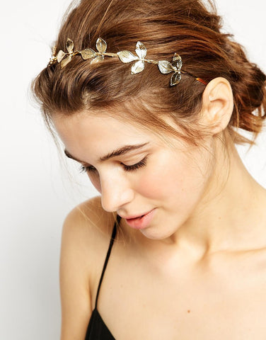 Baroque Style Gold Leave Headband