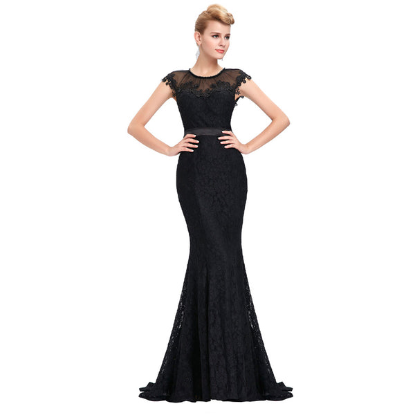 Vintage Feel Illusion Mermaid Wedding Dress