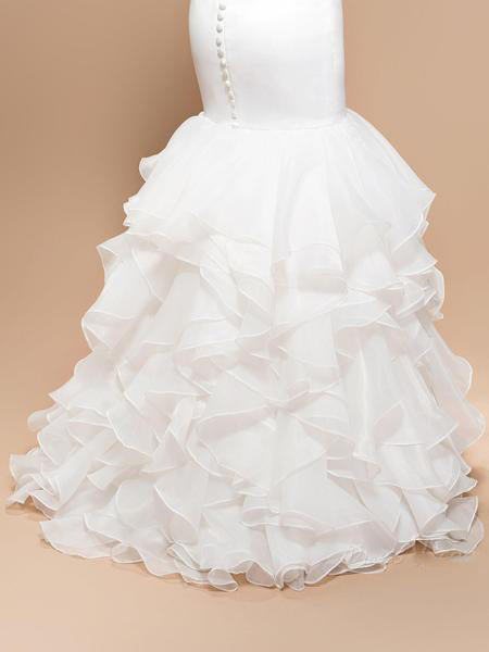 Ruffled Mermaid Wedding Gown