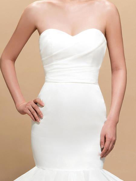 Ruffled Mermaid Wedding Gown