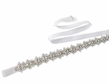Crystal Rhinestone Wedding Dress Belt (Various Colours)