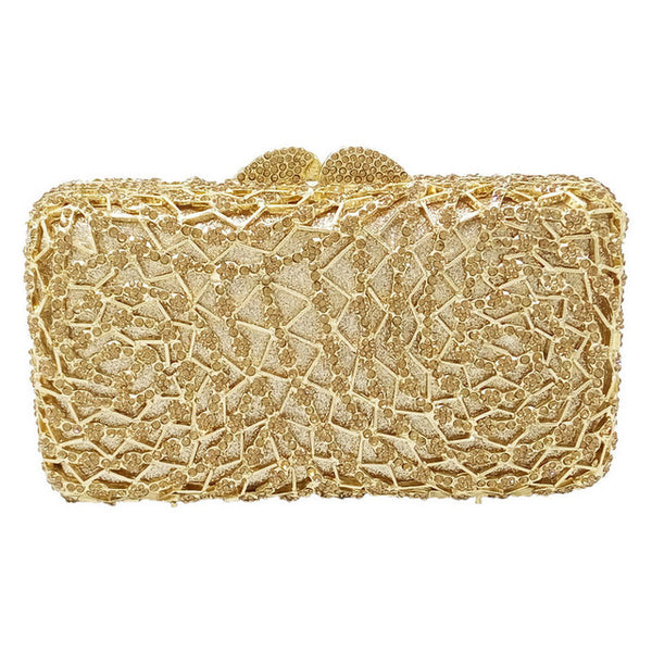 Gold Crystal Clutch Bag