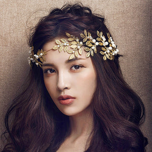 Vintage Gold Leaf Headband
