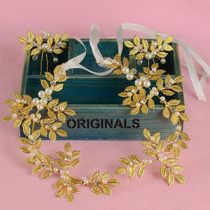 Vintage Gold Leaf Headband
