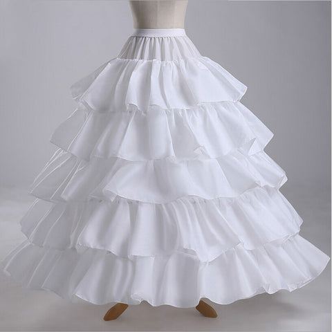 Four Hoop Ruffled Crinoline Petticoat