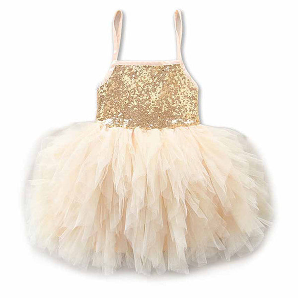 Girl Sequins Bow Dress