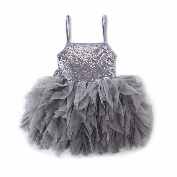 Girl Sequins Bow Dress