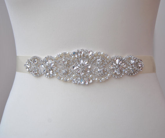 Crystal Bridal Sash Belt