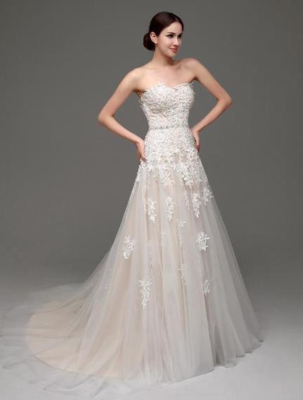 Lace Applique Wedding Dress
