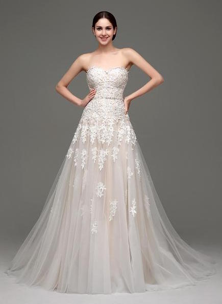 Lace Applique Wedding Dress