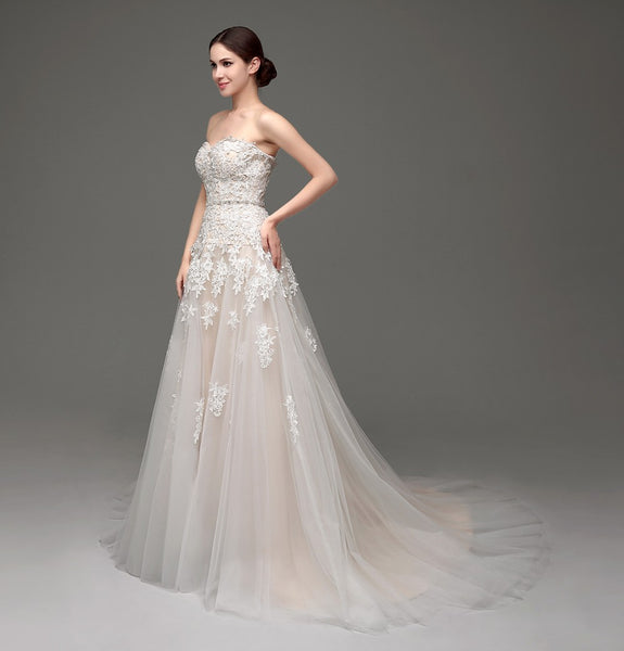 Lace Applique Wedding Dress