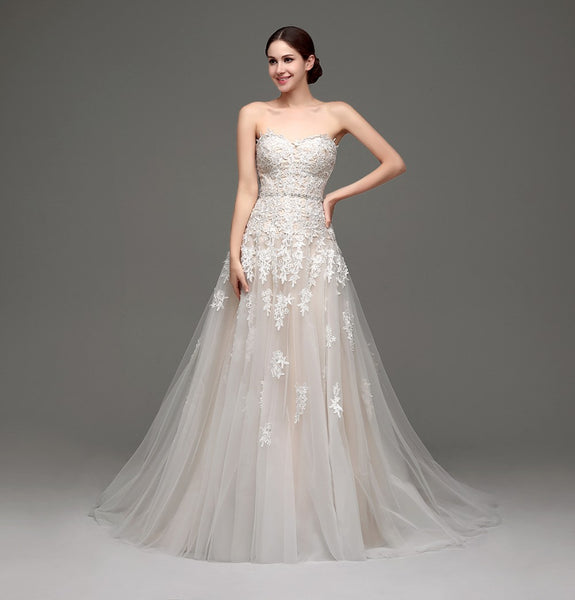 Lace Applique Wedding Dress