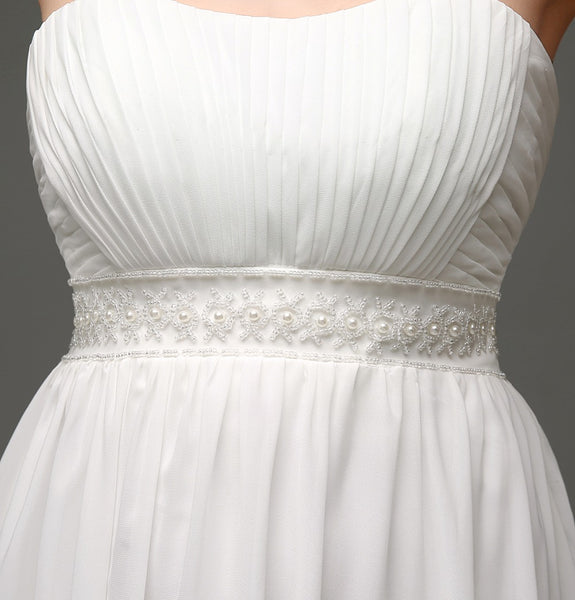 Flowy Chiffon Empire Wedding Dress