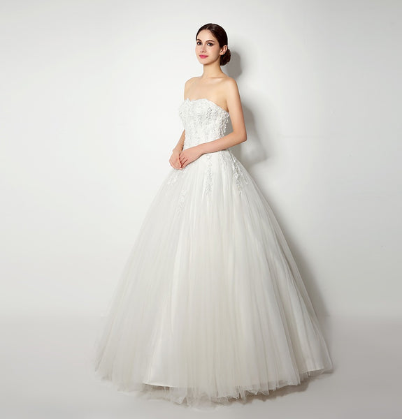 Sweetheart  A-line Lace & Tulle Wedding Dress