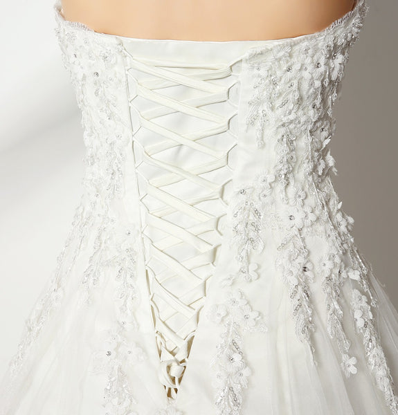 Sweetheart  A-line Lace & Tulle Wedding Dress