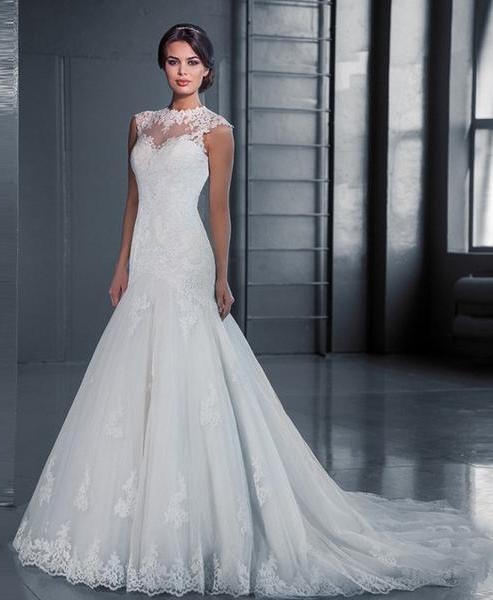 Illusion Sweetheart & Lace Bridal Dress