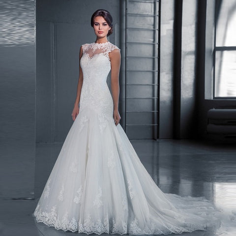 Illusion Sweetheart & Lace Bridal Dress
