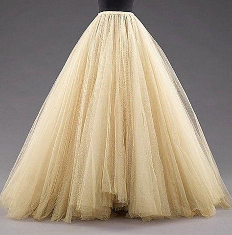 Multilayer Floor Length Tulle Petticoat