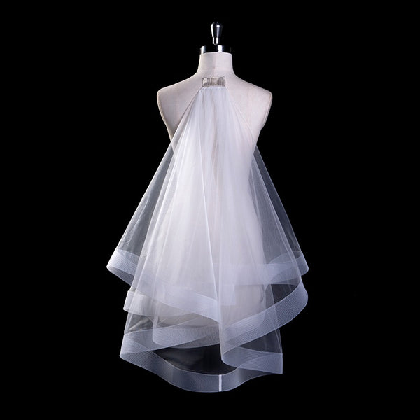 Mid Length One Layer Tulle Bridal Veil