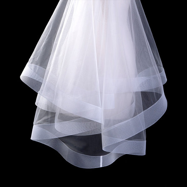 Mid Length One Layer Tulle Bridal Veil