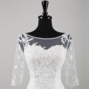 Applique'd Long Sleeved Wedding Jacket