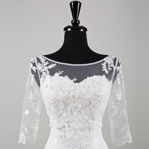 Applique'd Long Sleeved Wedding Jacket