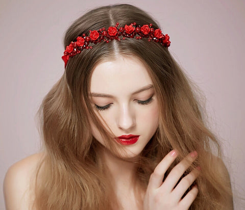 Retro Floral Women Bridal Hairband