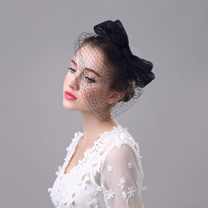Classic Bow Fascinator Birdcage Veil