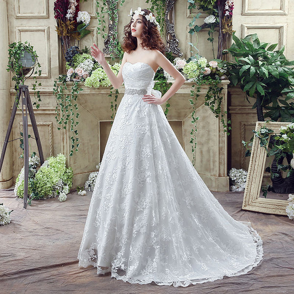 Lace Sweetheart Bridal Ball Gown